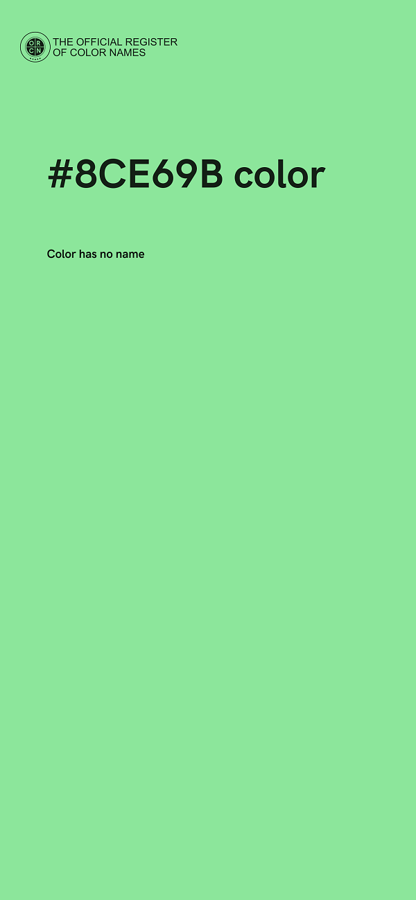 #8CE69B color image