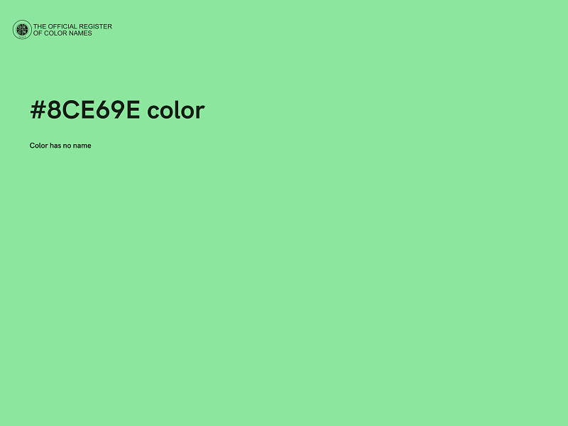 #8CE69E color image