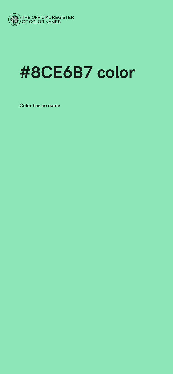 #8CE6B7 color image
