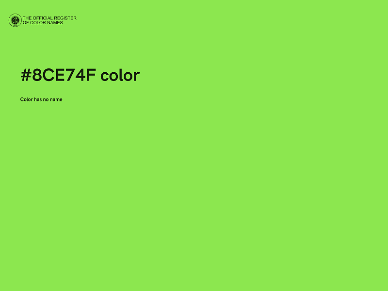 #8CE74F color image