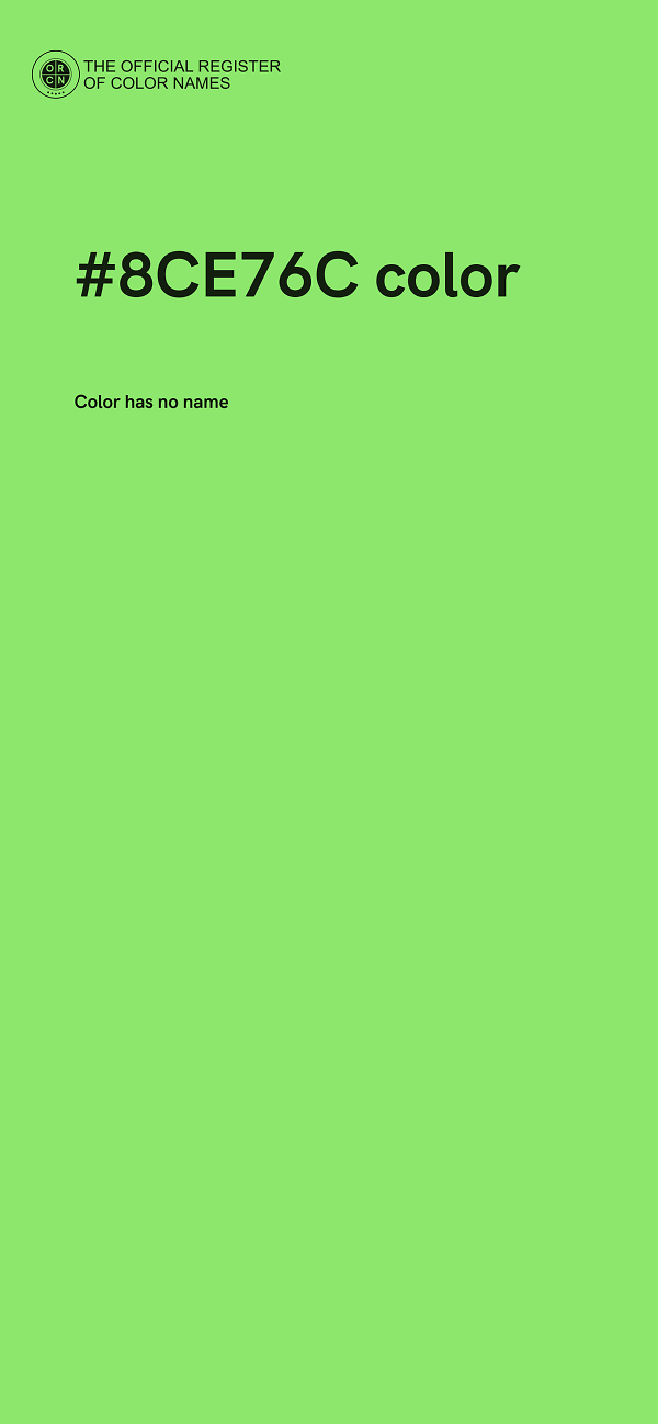 #8CE76C color image