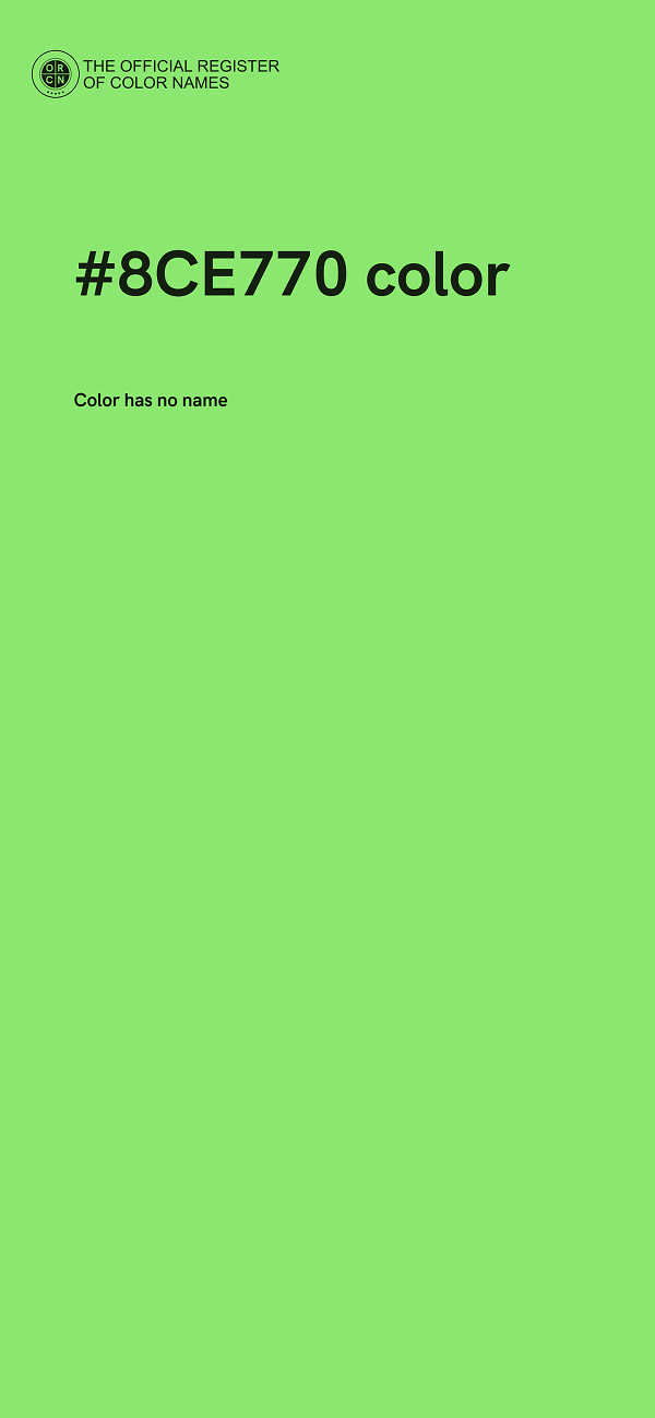 #8CE770 color image