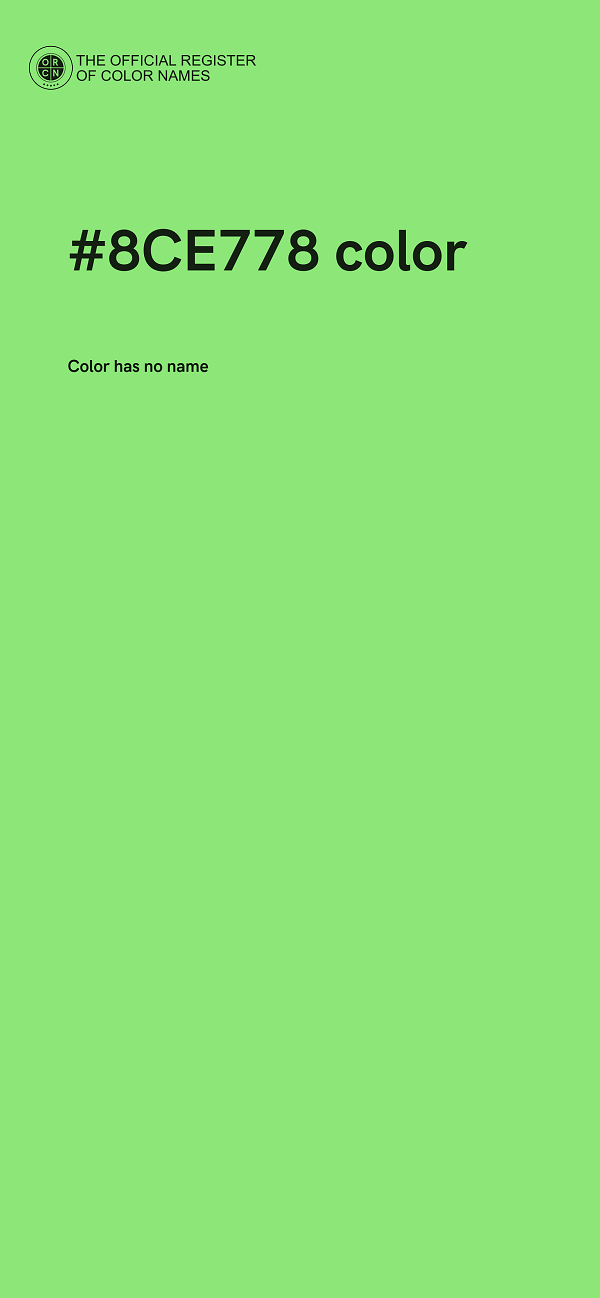#8CE778 color image