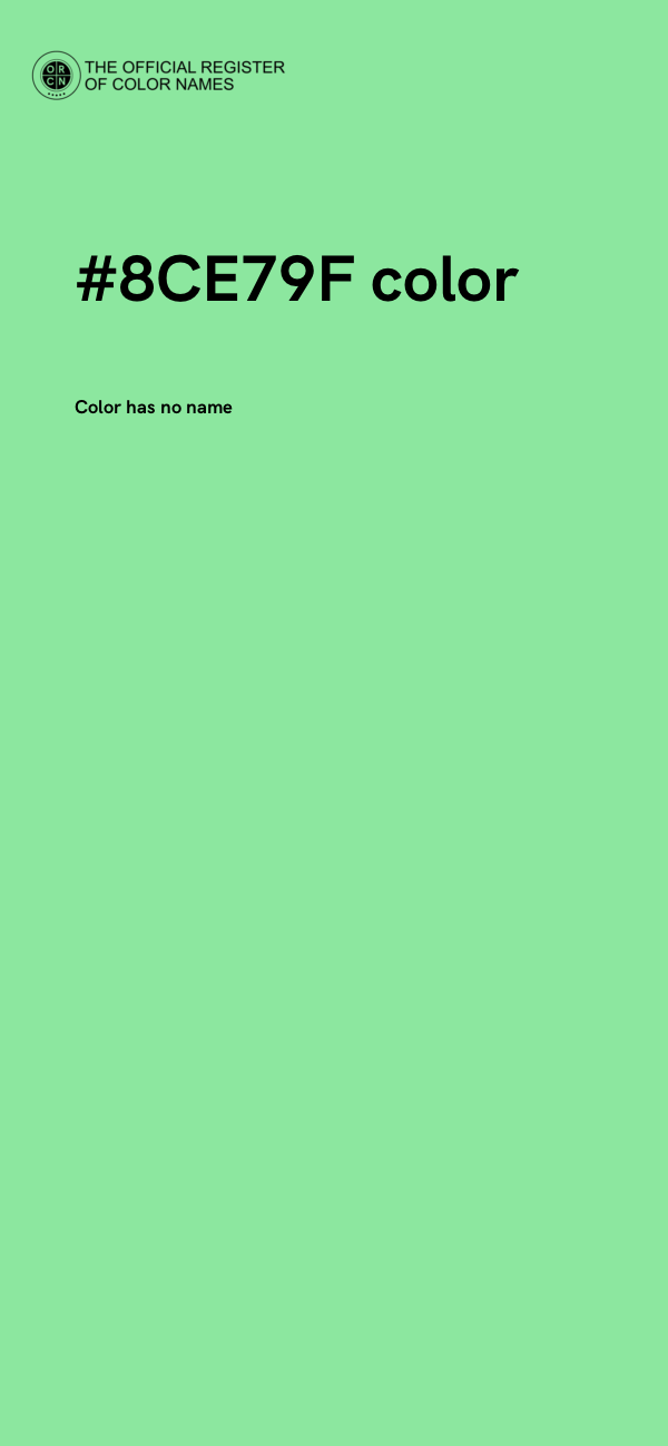 #8CE79F color image