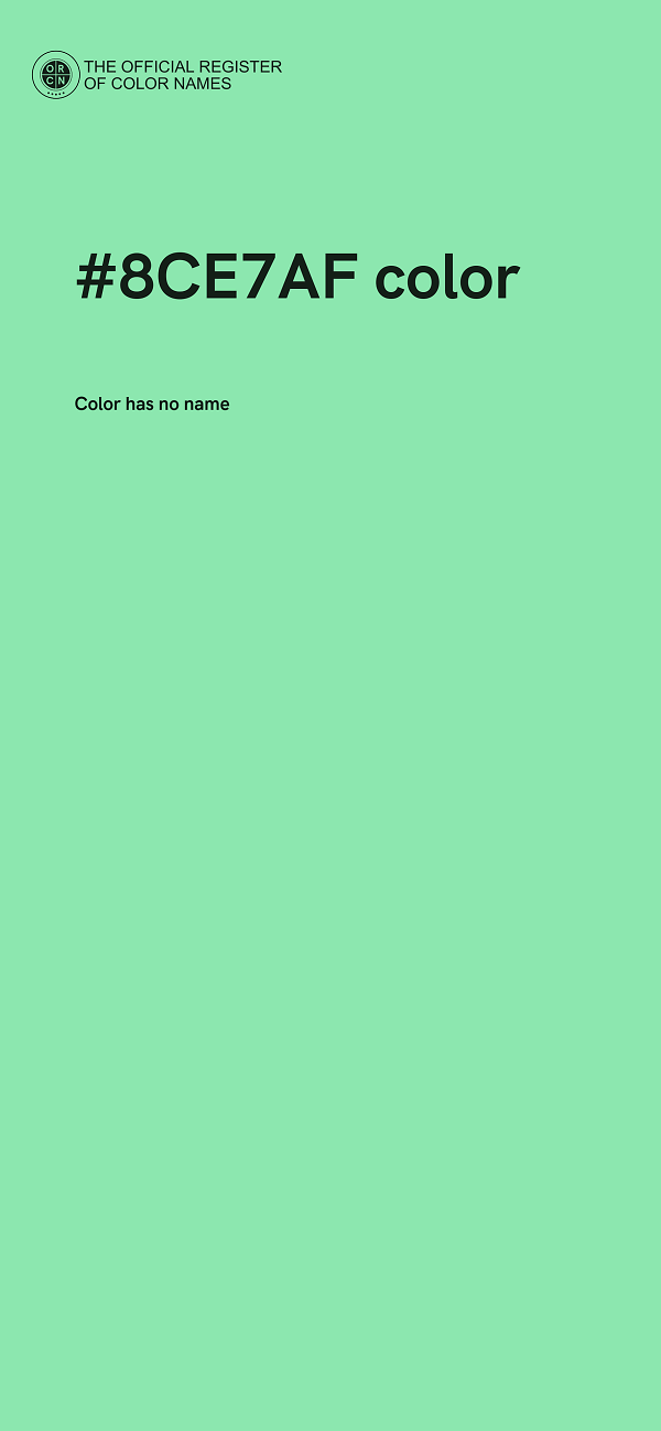 #8CE7AF color image
