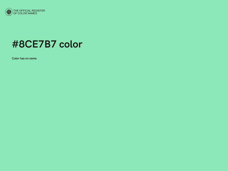 #8CE7B7 color image