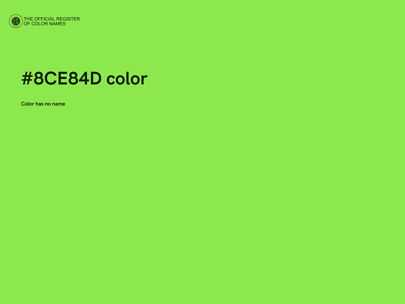 #8CE84D color image