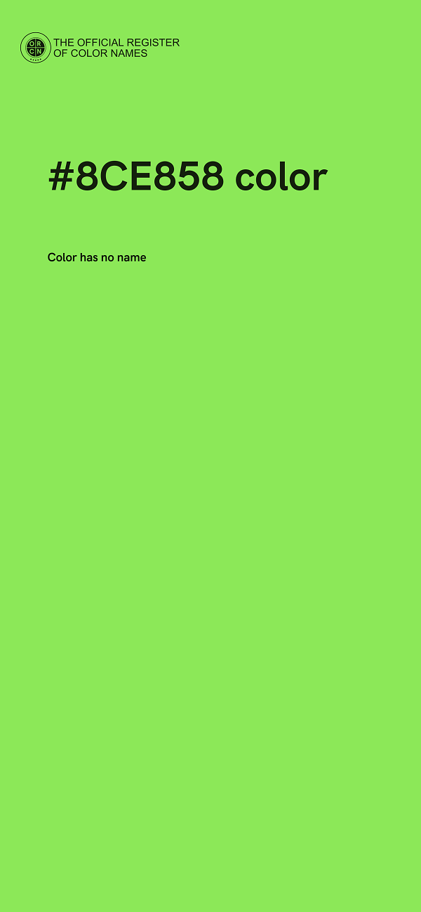 #8CE858 color image
