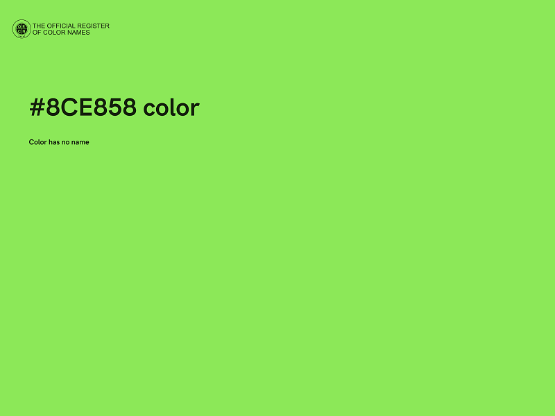 #8CE858 color image
