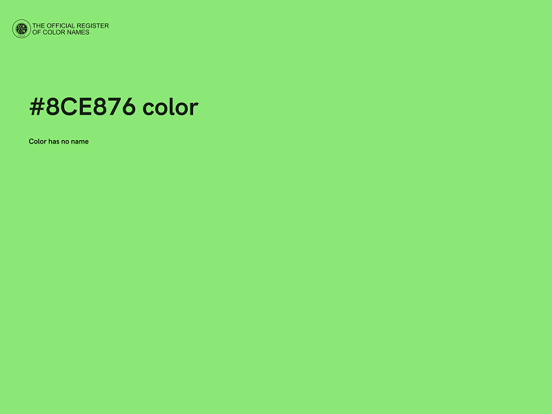 #8CE876 color image