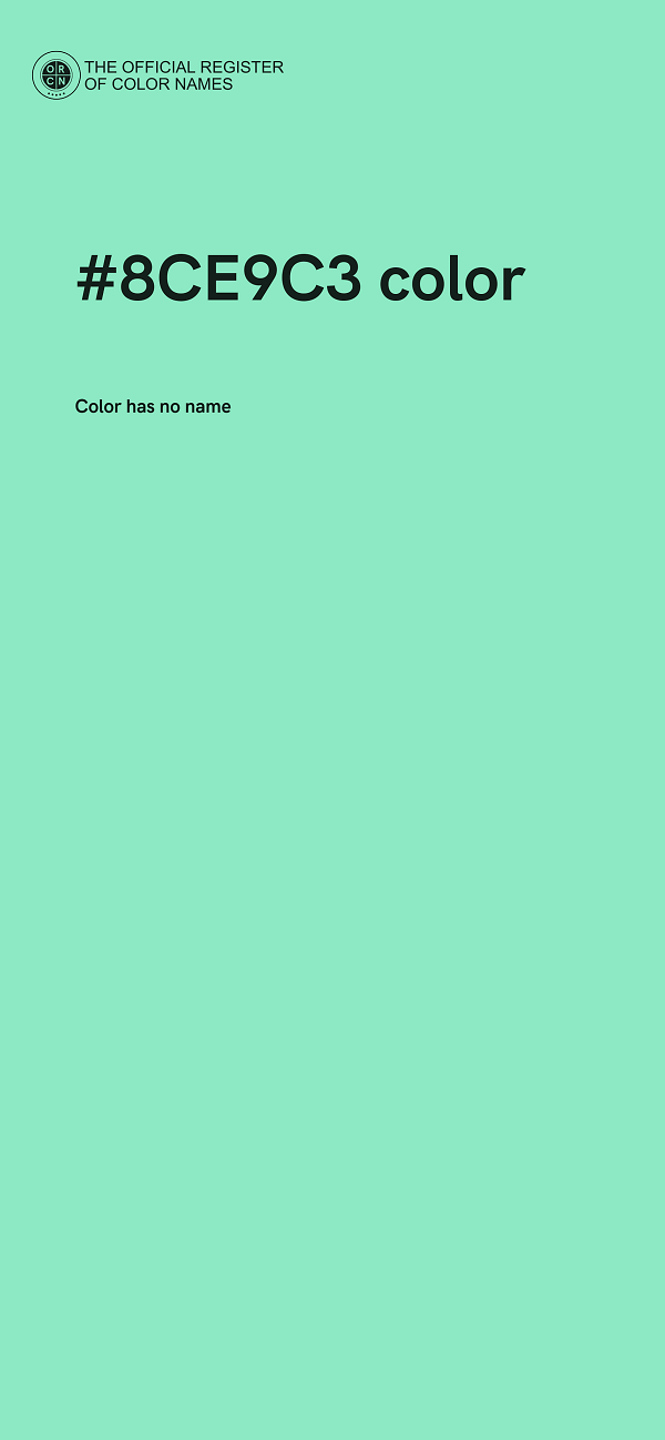 #8CE9C3 color image