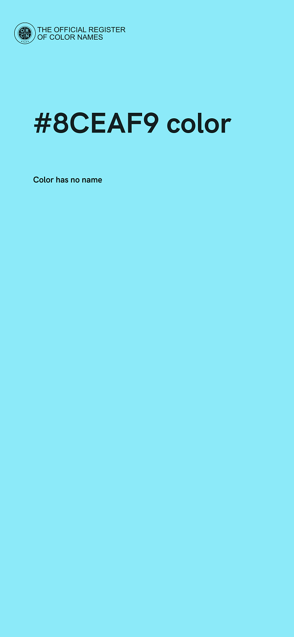 #8CEAF9 color image