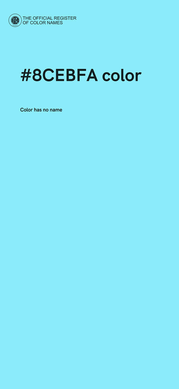 #8CEBFA color image