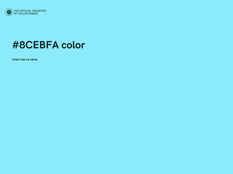 #8CEBFA color image