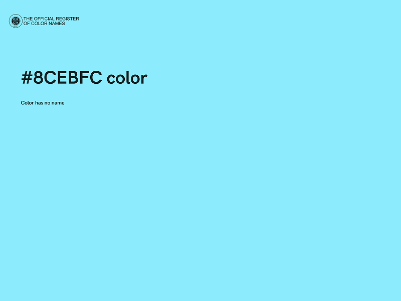 #8CEBFC color image