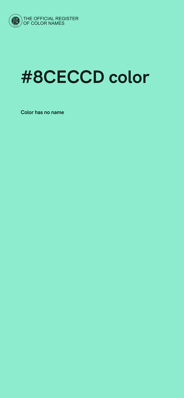 #8CECCD color image
