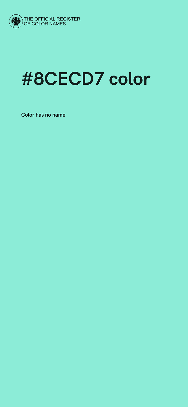#8CECD7 color image