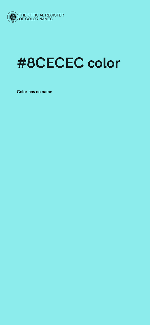 #8CECEC color image