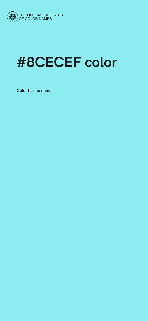 #8CECEF color image