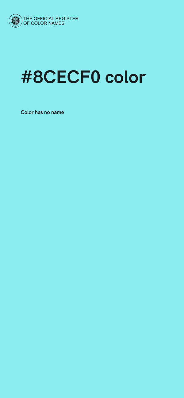 #8CECF0 color image