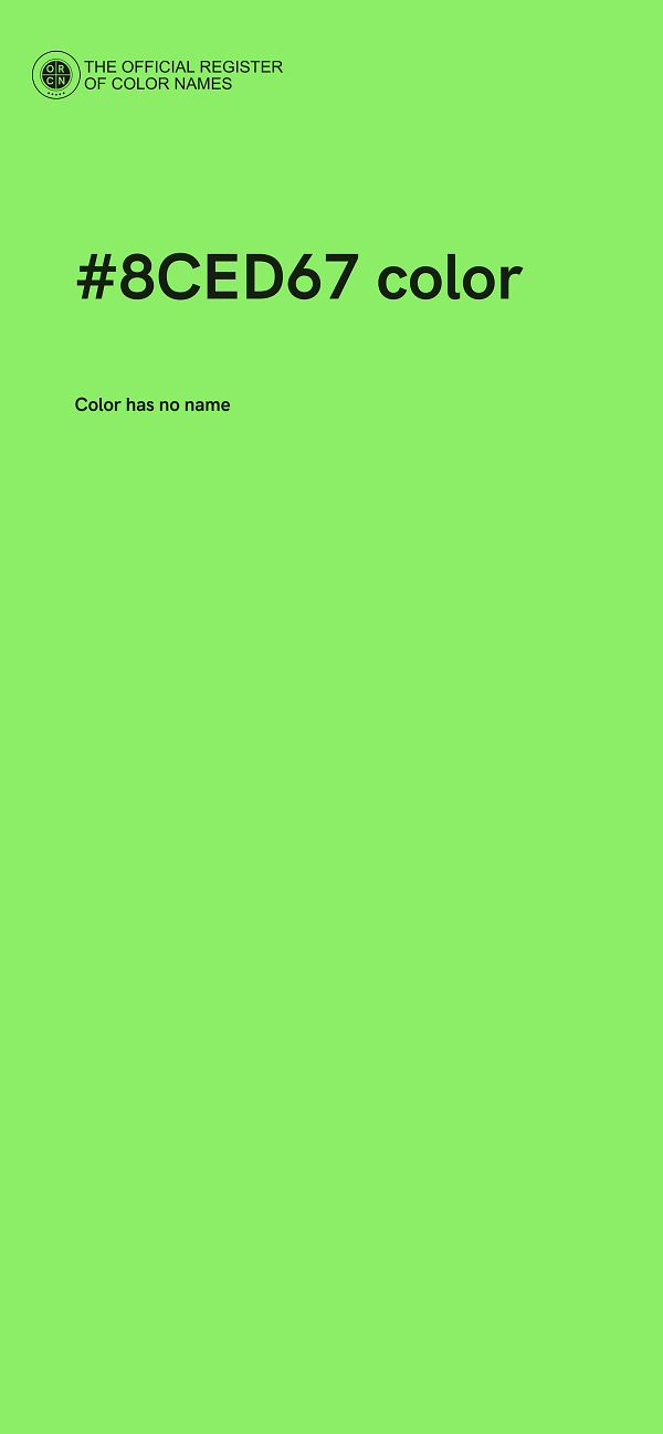 #8CED67 color image