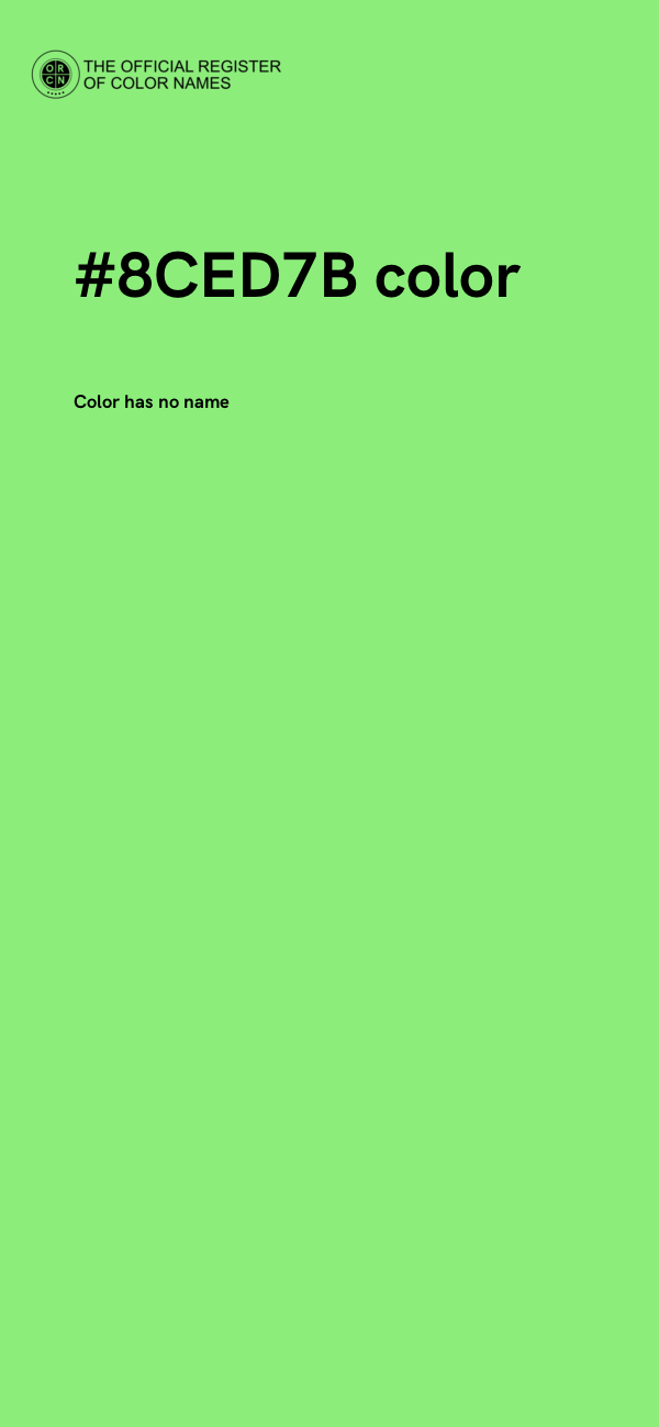 #8CED7B color image