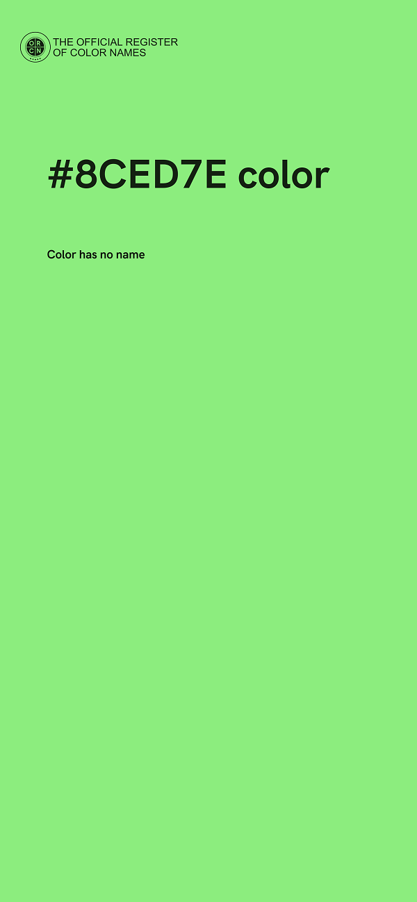 #8CED7E color image