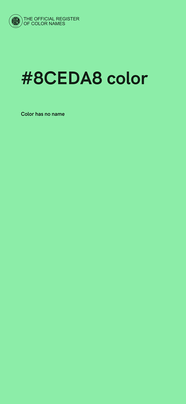 #8CEDA8 color image