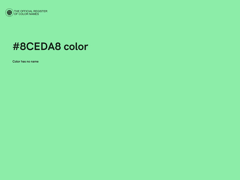 #8CEDA8 color image