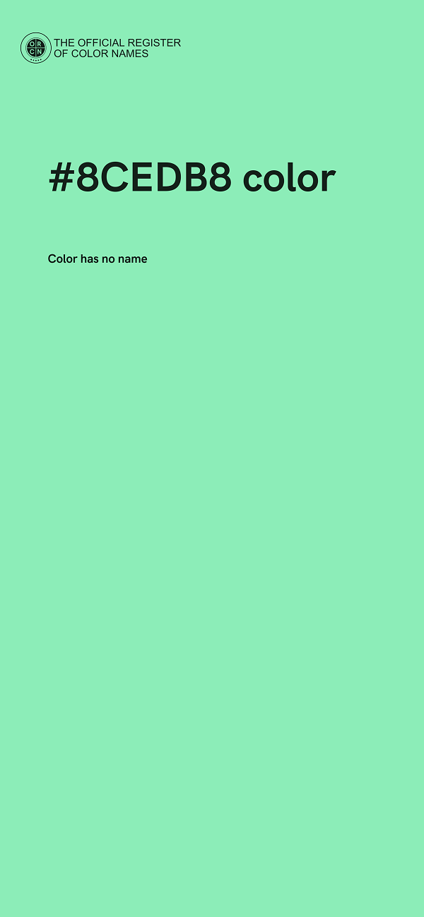 #8CEDB8 color image