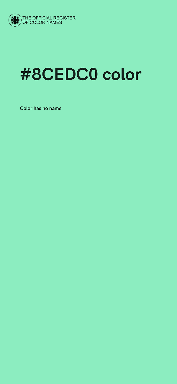 #8CEDC0 color image