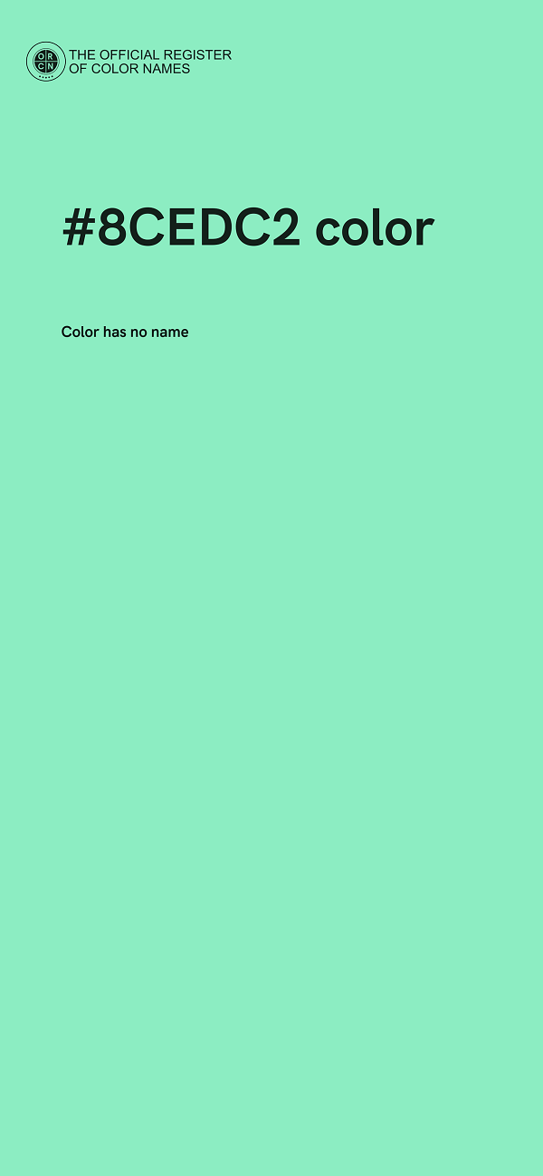 #8CEDC2 color image