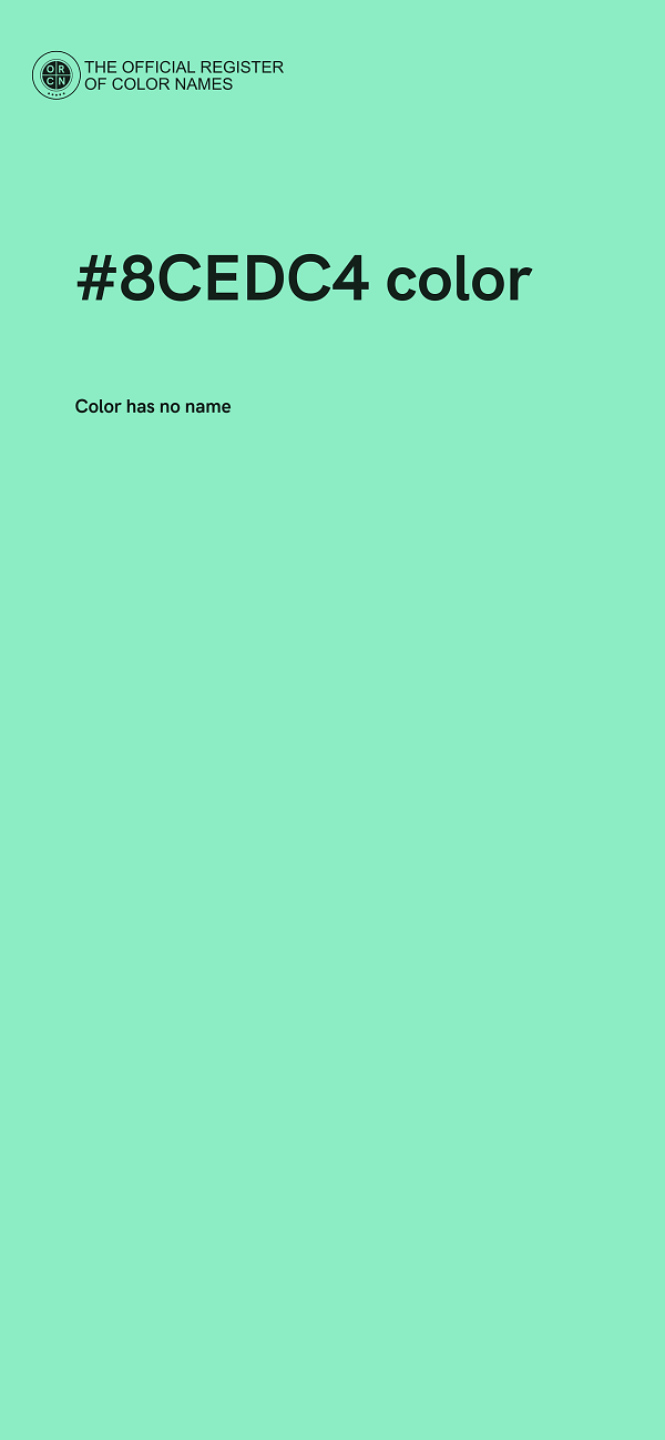 #8CEDC4 color image