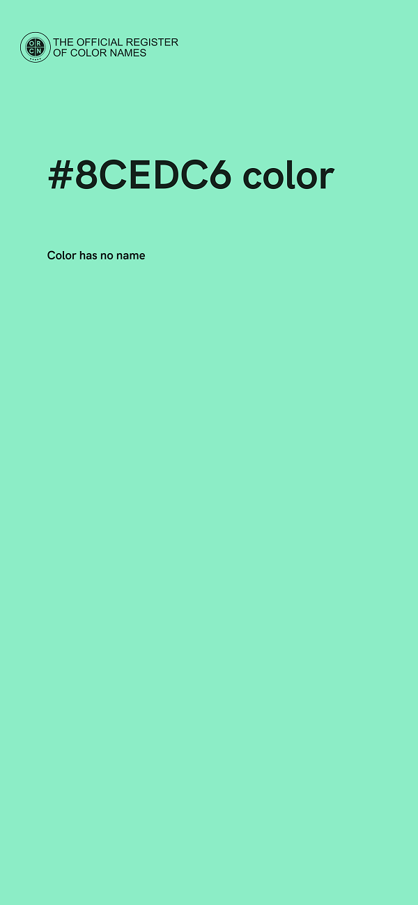 #8CEDC6 color image