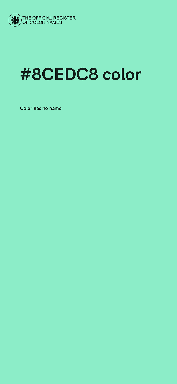 #8CEDC8 color image