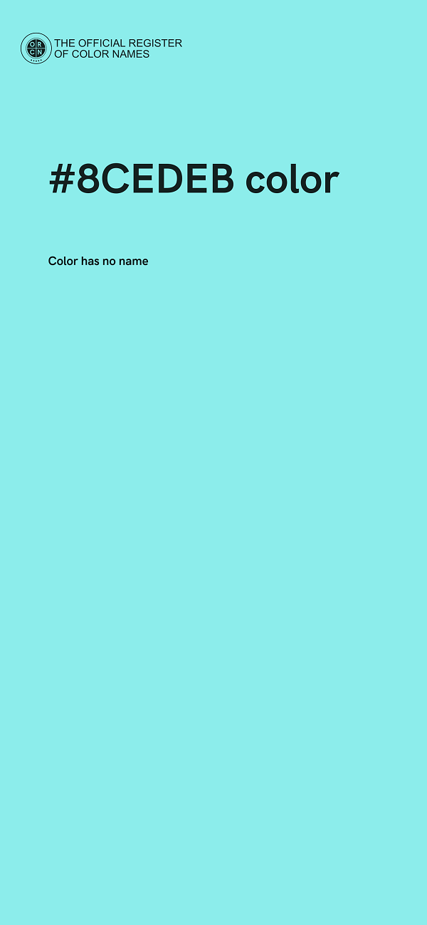 #8CEDEB color image
