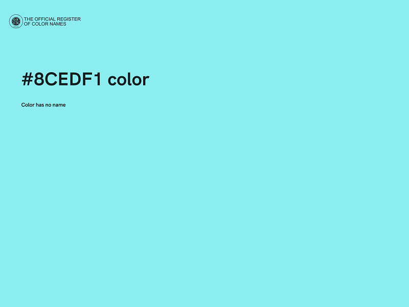 #8CEDF1 color image