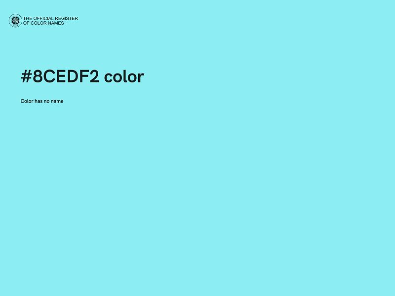 #8CEDF2 color image