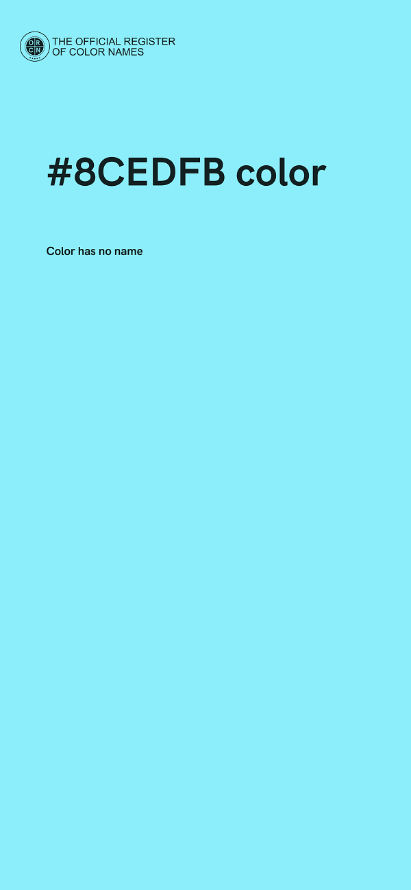 #8CEDFB color image