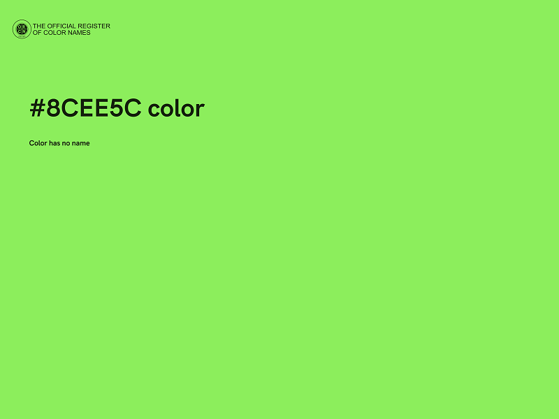 #8CEE5C color image