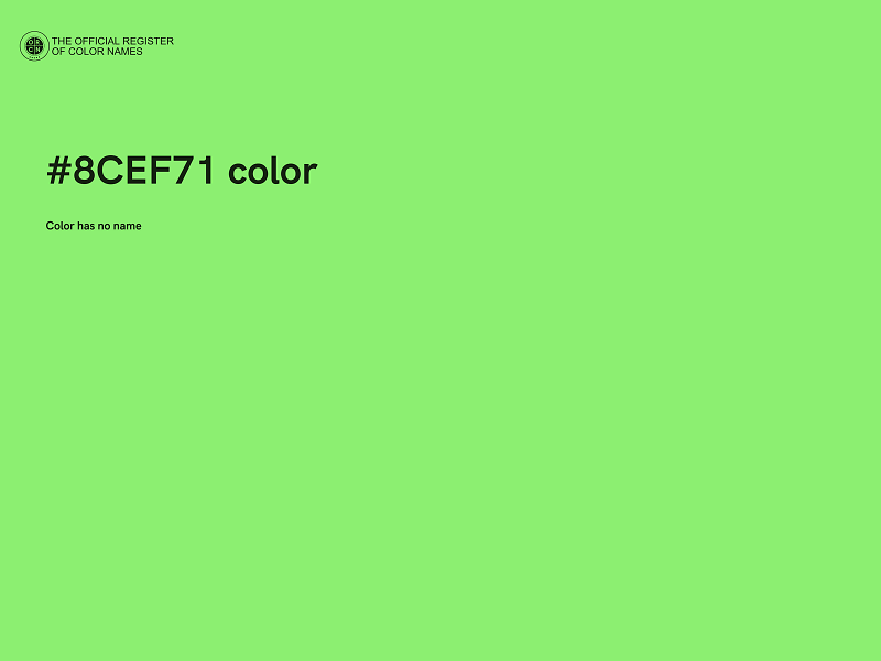 #8CEF71 color image