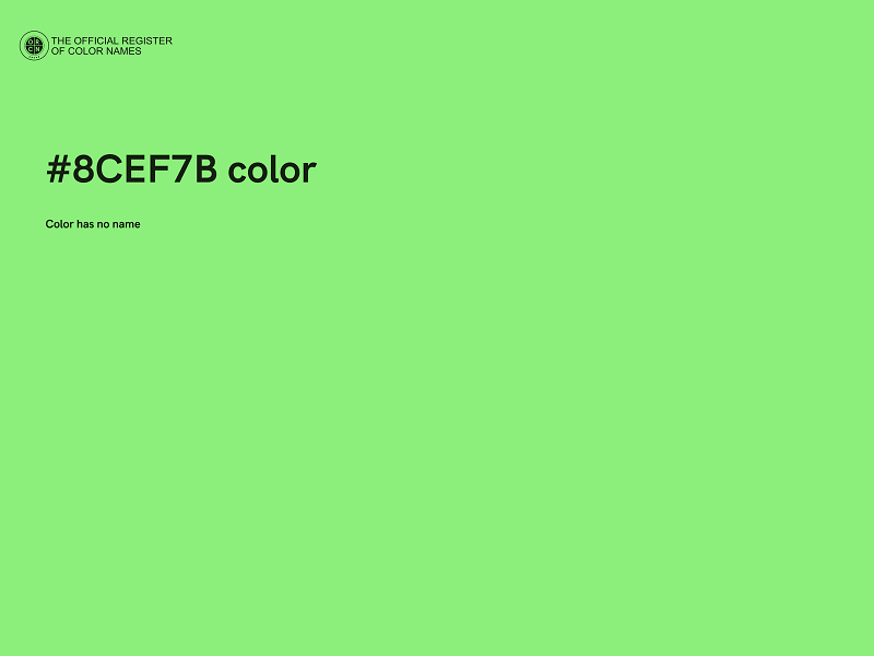 #8CEF7B color image