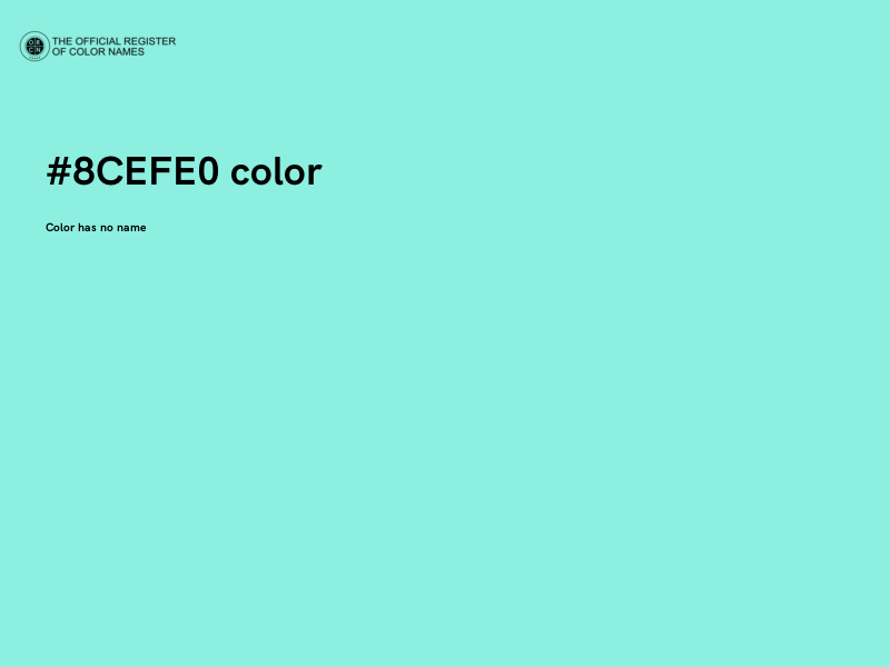 #8CEFE0 color image