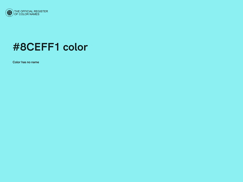 #8CEFF1 color image