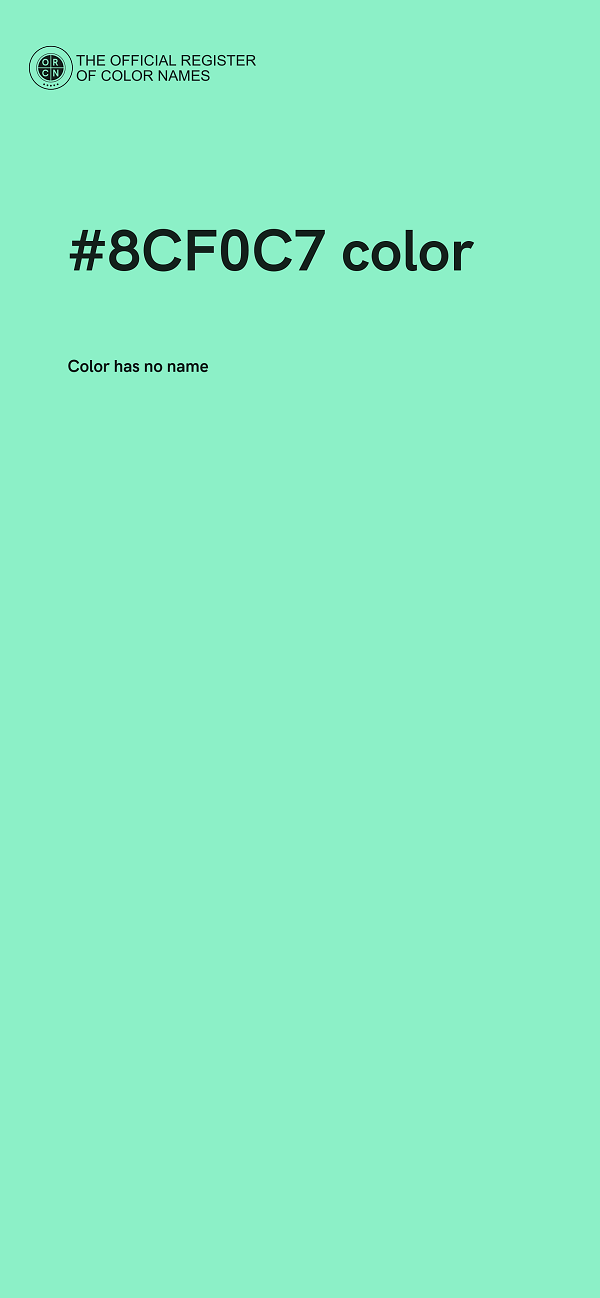 #8CF0C7 color image