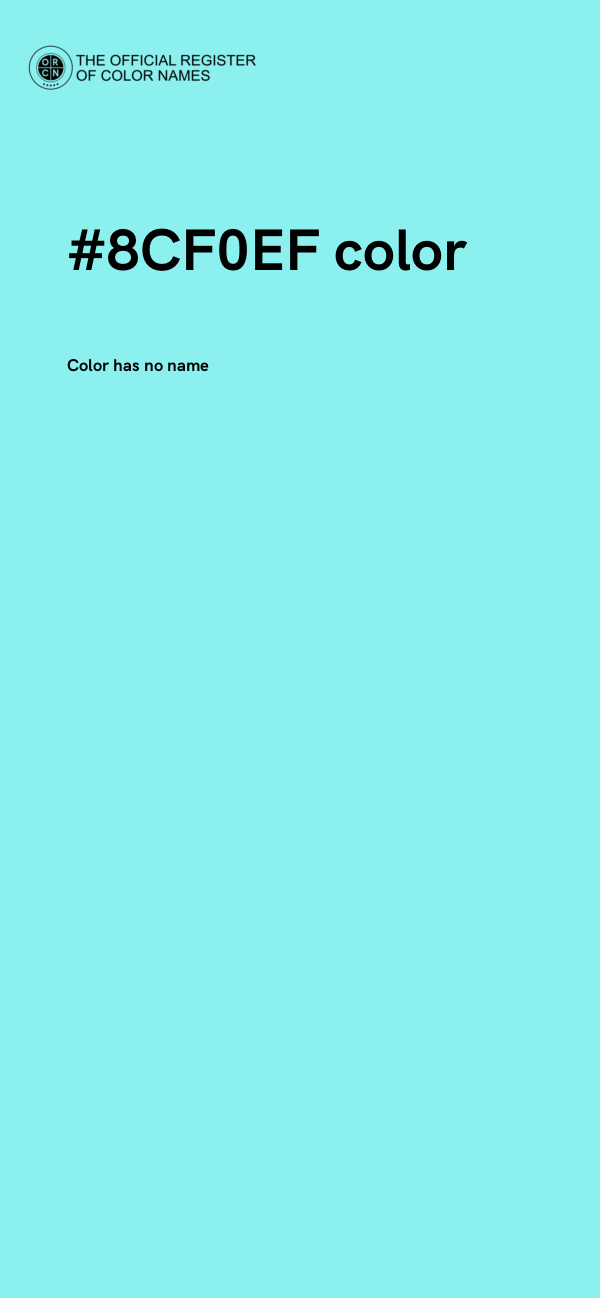 #8CF0EF color image