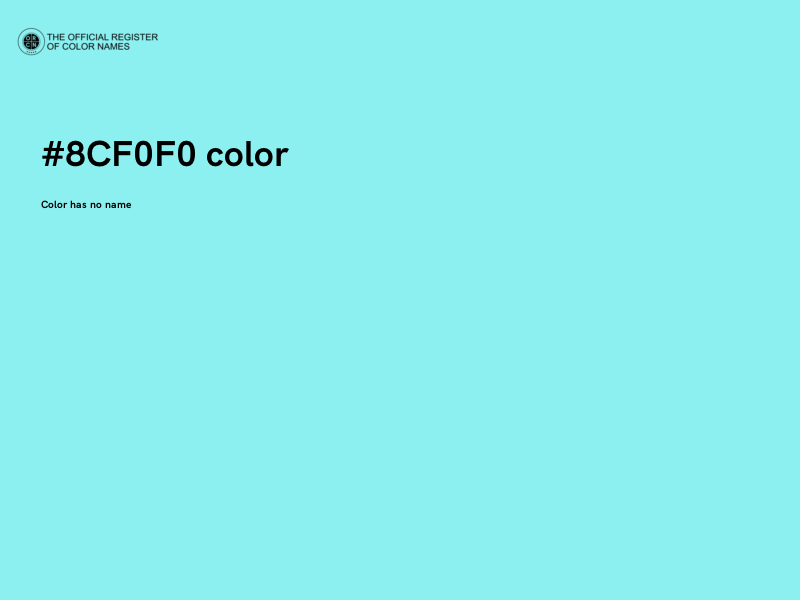 #8CF0F0 color image