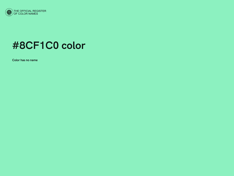 #8CF1C0 color image