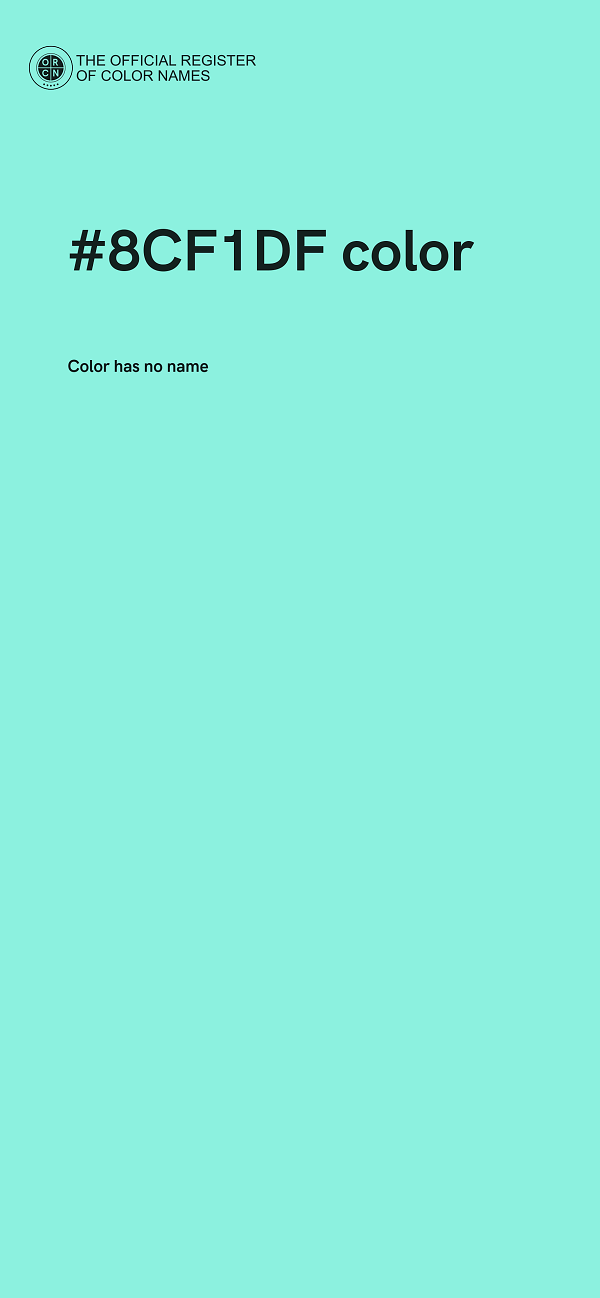 #8CF1DF color image