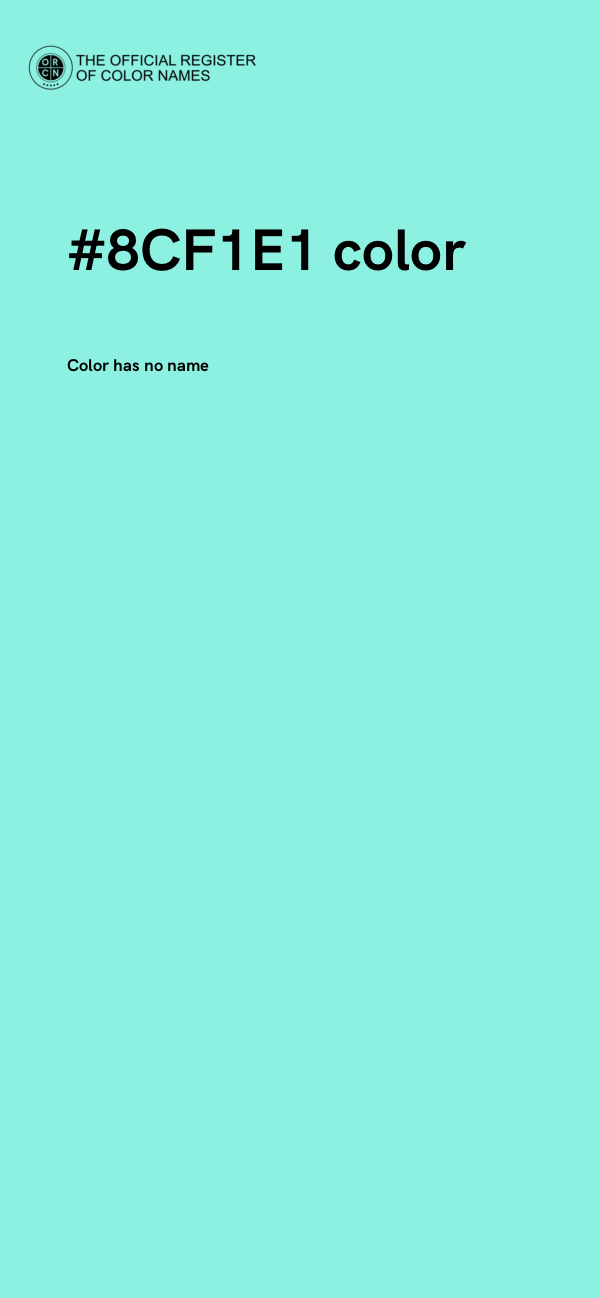 #8CF1E1 color image